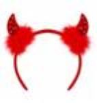 CORNA IN PAILLETTES ROSSE