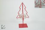 PORTACANDELA ALBERO METALLO ROSSO CM 28