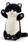 PELUCHE GATTO BIANCO NERO H. 35 