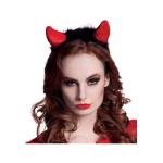 CERCHIETTO CORNA DIAVOLO ROSSO VELLUTO 