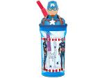 OFF  BICCHIERE C/CANNUCCIA 3D CAPITAN AMERICA