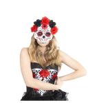 MASCHERA KATRINA C/FIORI ROSSI/NERI 
