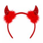 CORNA IN PAILLETTES ROSSE