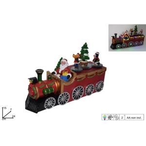 GIOSTRINA TRENINO B.NATALE C/BAMB. LUCI/MOV/SUONI 2 ASS 