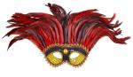 MASCHERA DOMINO PAILLETTES ORO 