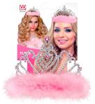 TIARA C/MARABOU ROSA