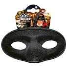 MASCHERA DOMINO NERA TESSUTO