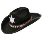 CAPPELLO COW BOY NERO BAMBINO C/STELLA