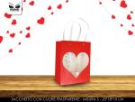 SACCHETTO CUORE TRASPARENTE CM 18X24X10
