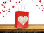 SACCHETTO CUORE TRASPARENTE CM 26X31X12