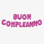 SCRITTA B.COMPLEANNO BALLON ROSA
