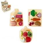 TAGLIERE C/ALIMENTI VELCRO LEGNO 3 ASS -UNO-