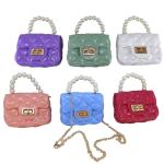 MINI BORSETTA C/MANICO PERLE C/TRACOLLA  6 COL  -UNA-