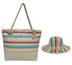 BORSA MARE STRISCIE + CAPPELLO 4 COL 