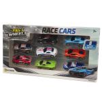 SET 8 AUTOMODELLI 1:64 DIECAST RETROCARICA