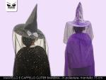 SET MANTELLO E CAPPELLO STREGA CM 75 2 COL -UNO-
