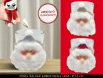 PORTA TEALIGHT BABBO NATALE 3 COL -UNO-