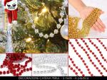 DECORAZIONE CATENA PERLE 5M. 3 COL- UNO-