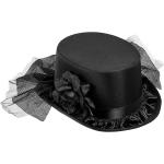 CILINDRO FELTRO C/ROSA NERA E TULLE