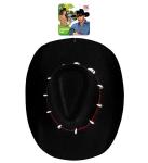 CAPPELLO DANDY NERO C/DENTI IN FELTRO AD.