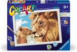 CREART LEONE C/CUCCIOLO CM 24X18 