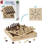 SCACCHI DAMA TRIA TOP LEGNO CM 30X30 
