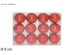 BOX 12 PALLINE LUCIDE ROSSE CM 8