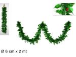 FILO ADDOBBO VERDE C/FOGLIE E BACCHE 2MT 