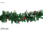 GHIRLANDA CM 270 C/BACCHE E PIGNE INNEV.