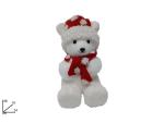 ORSO BIANCO C/CAPPELLO E SCIARPA A POIS 
