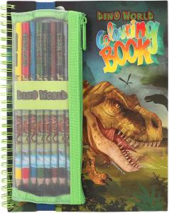 LIBRO COLORA IL TUO DINOSAURO C/COLORI E STICKERS 