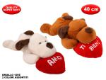 PELUCHE CANE CON CUORE CM 40 2 COL