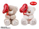 PELUCHE CON PALLONCINO CUORE CM 25 2 COL