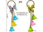 DIETROPORTA 3 CAMPANELLE METALLO 2 COL -UNO-
