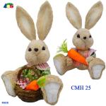 CONIGLIO PAGLIA SEDUTO C/CAROTA CM 27