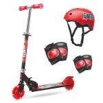 MONOPATTINO 2 RUOTE ROSSO C/PROTEZIONI 100KG 