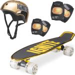 SKATEBOARD PROF.LUSSO C/PROTEZIONI COMBO GOLD 