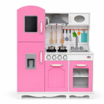CUCINA ROSA LEGNO + ACC C/ACQUA LUCI/SUONI CM 95X30 H.102