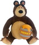 PELUCHE MASHA E ORSO - ORSO C/MIELE CM 35