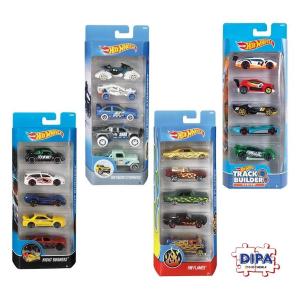 CONFEZIONE 5 VEICOLI  ASS HOT WHEELS    T1Q